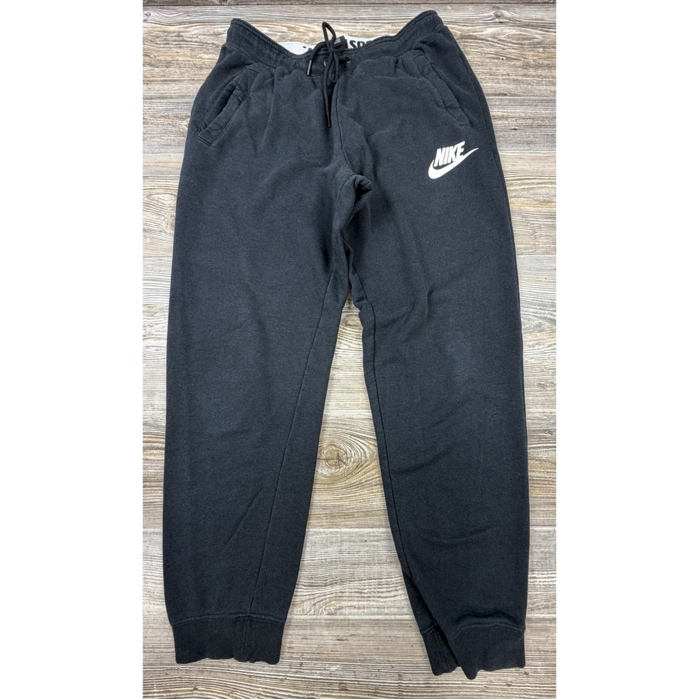 Nike Sportswear Fleece Joggers Black Just Do It Waistband 931868 Black Mens M